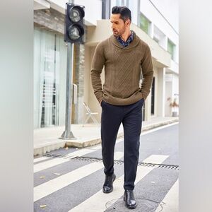 NWT Coofandy Collared Sweater Knit Pullover sz XXL